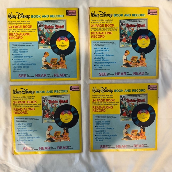 Vintage Disney Books with Records included; Cinderella Peter Pan Mary Poppins - Picture 2 of 14